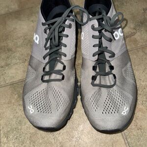 On Running White and Gray Sneakers